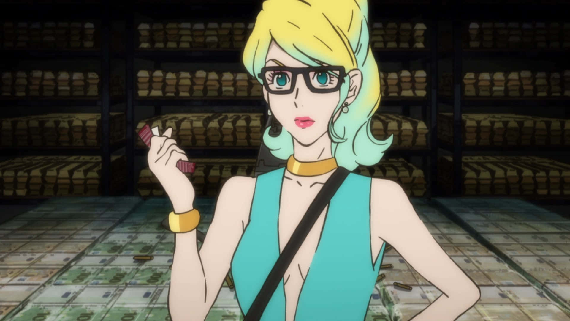 Rebecca Rossellini, anime character, blonde anime woman, Full HD Desktop Wallpaper