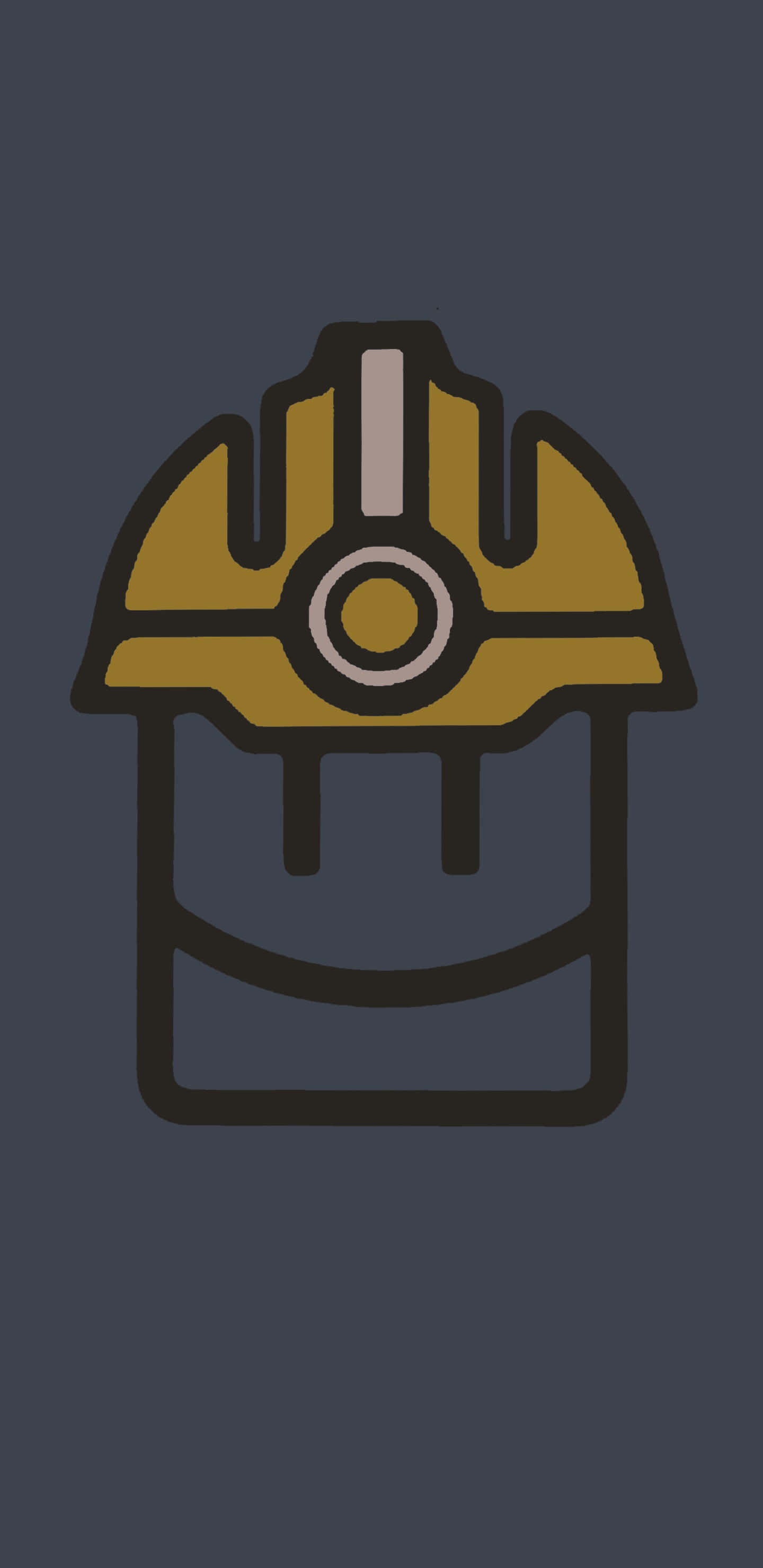 Rec Room, virtual helmet icon, gold, 2K Phone Wallpaper