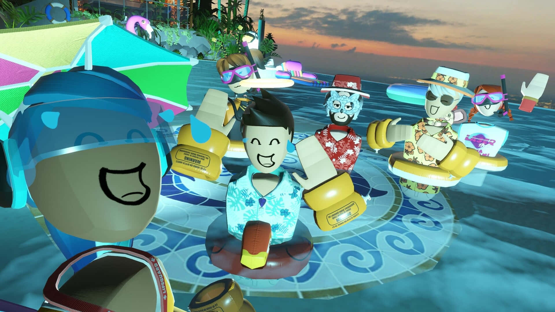 Rec Room, avatars, swimwear, Full HD Desktop Wallpaper