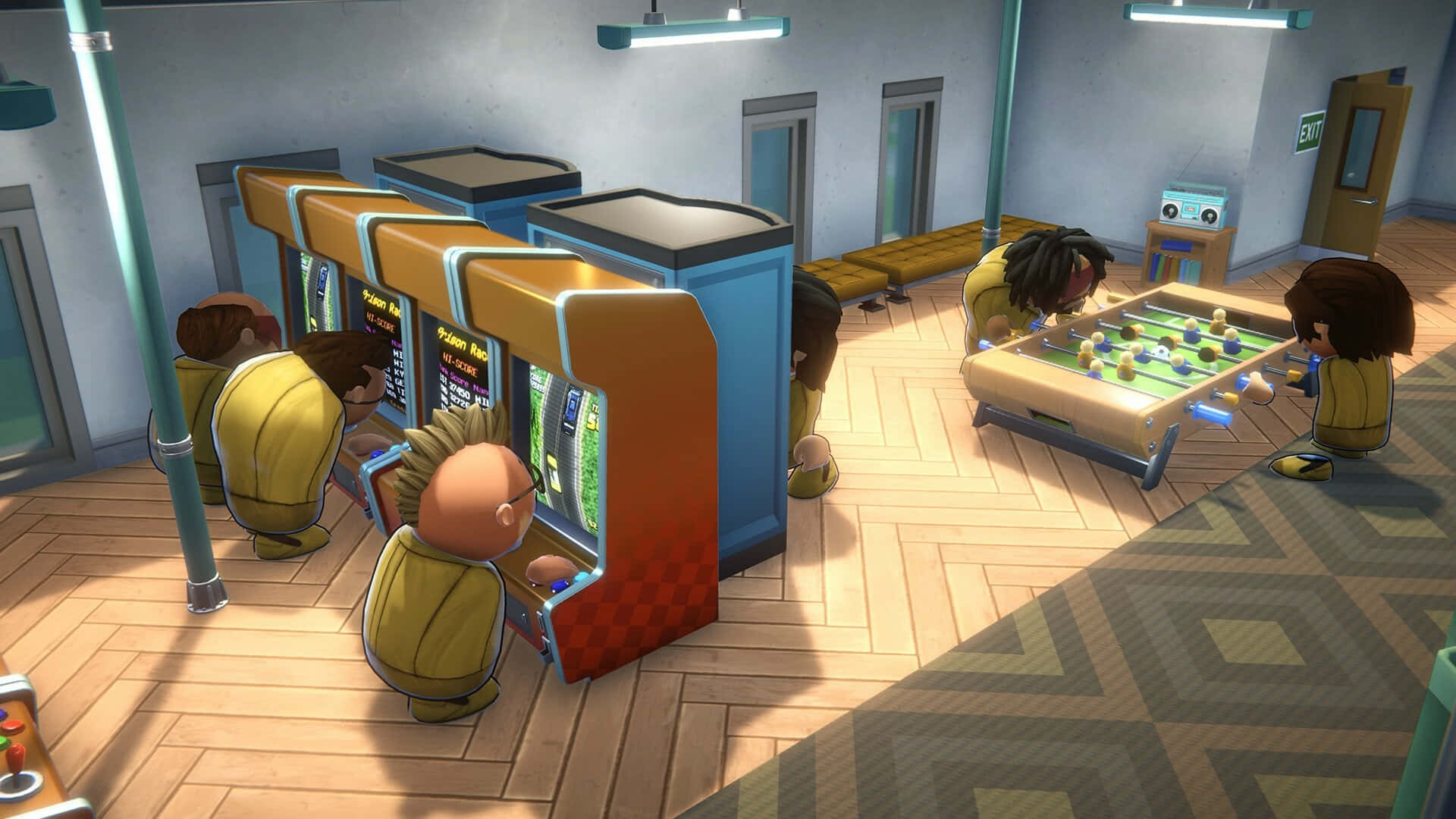 Rec Room, arcade games, foosball, Full HD Desktop Wallpaper