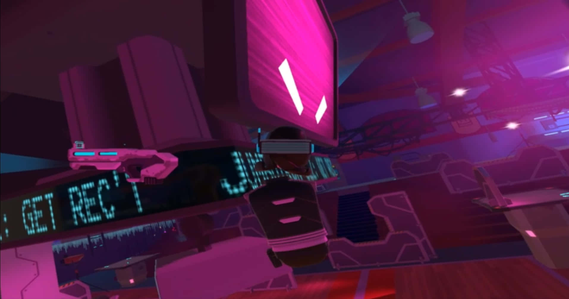Rec Room, neon pink, purple, HD Desktop Wallpaper