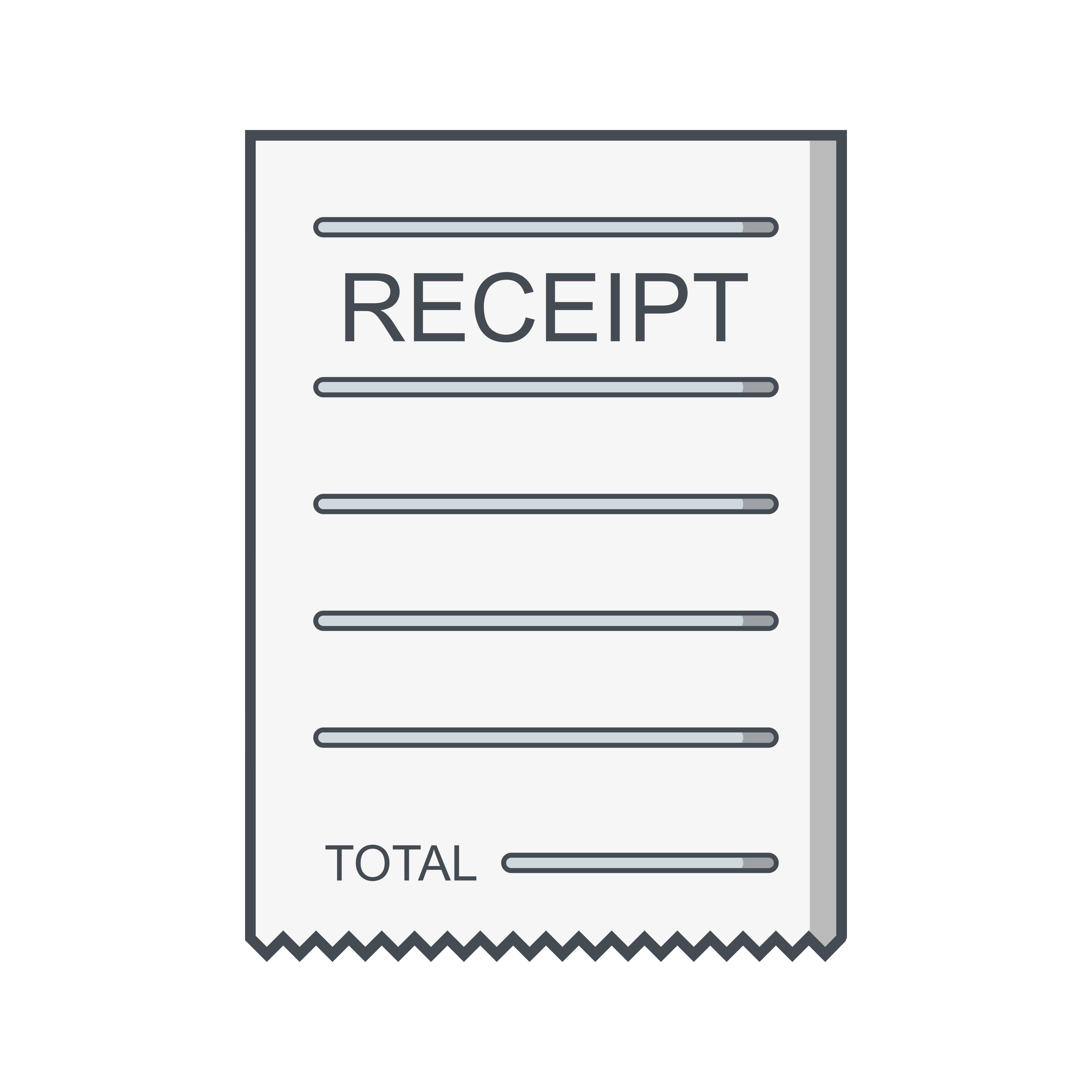 receipt, minimalist receipt icon, bold text, 5K Desktop Wallpaper
