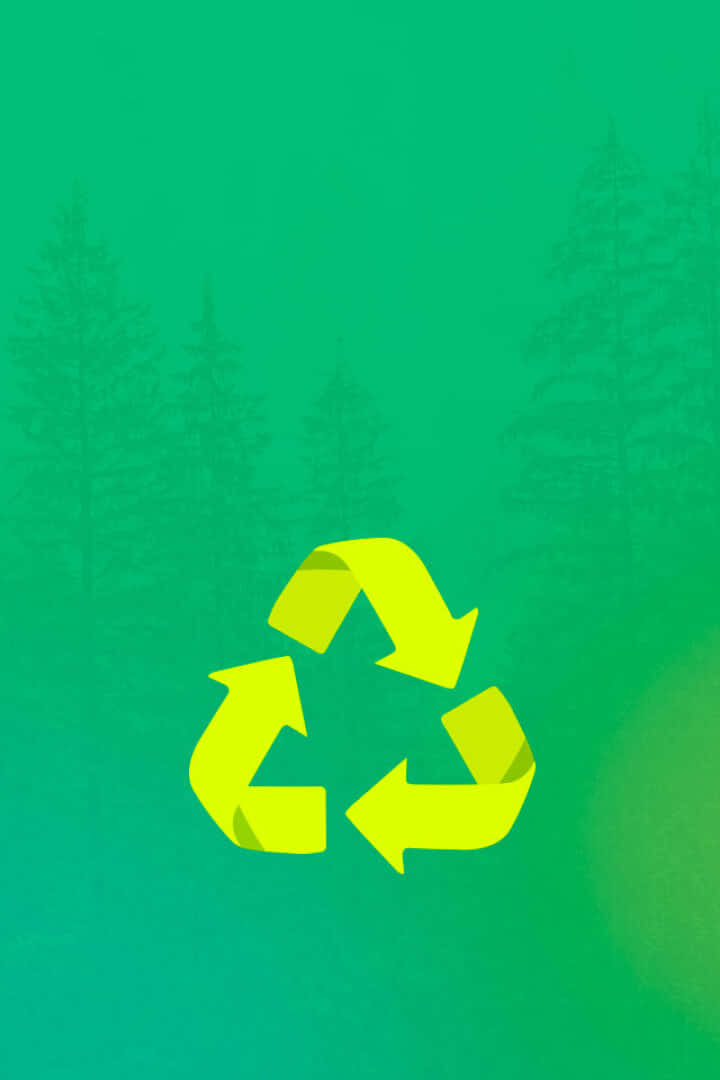 recycling plant, recycling symbol, green background, SD Phone Wallpaper
