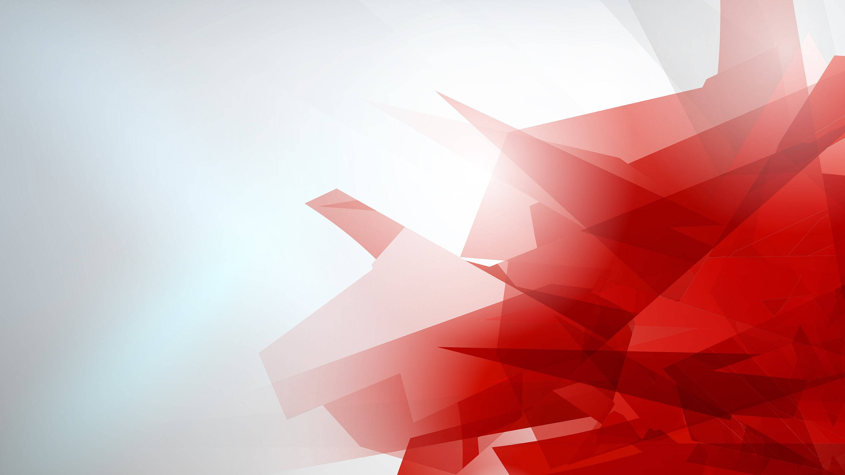 red, white, abstract geometric shapes, 2K Desktop Wallpaper