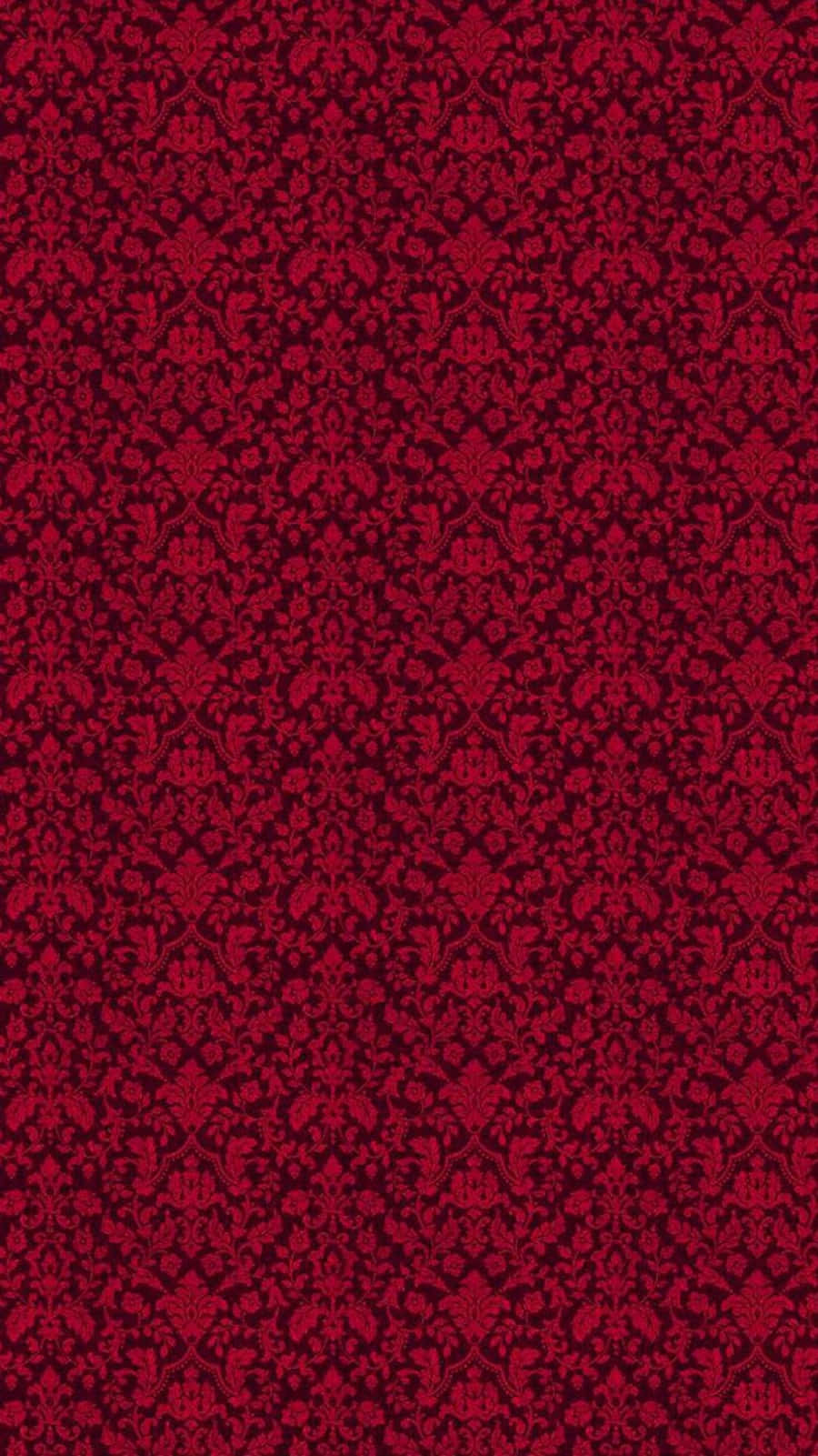 iPhone X, red, damask, HD Phone Wallpaper