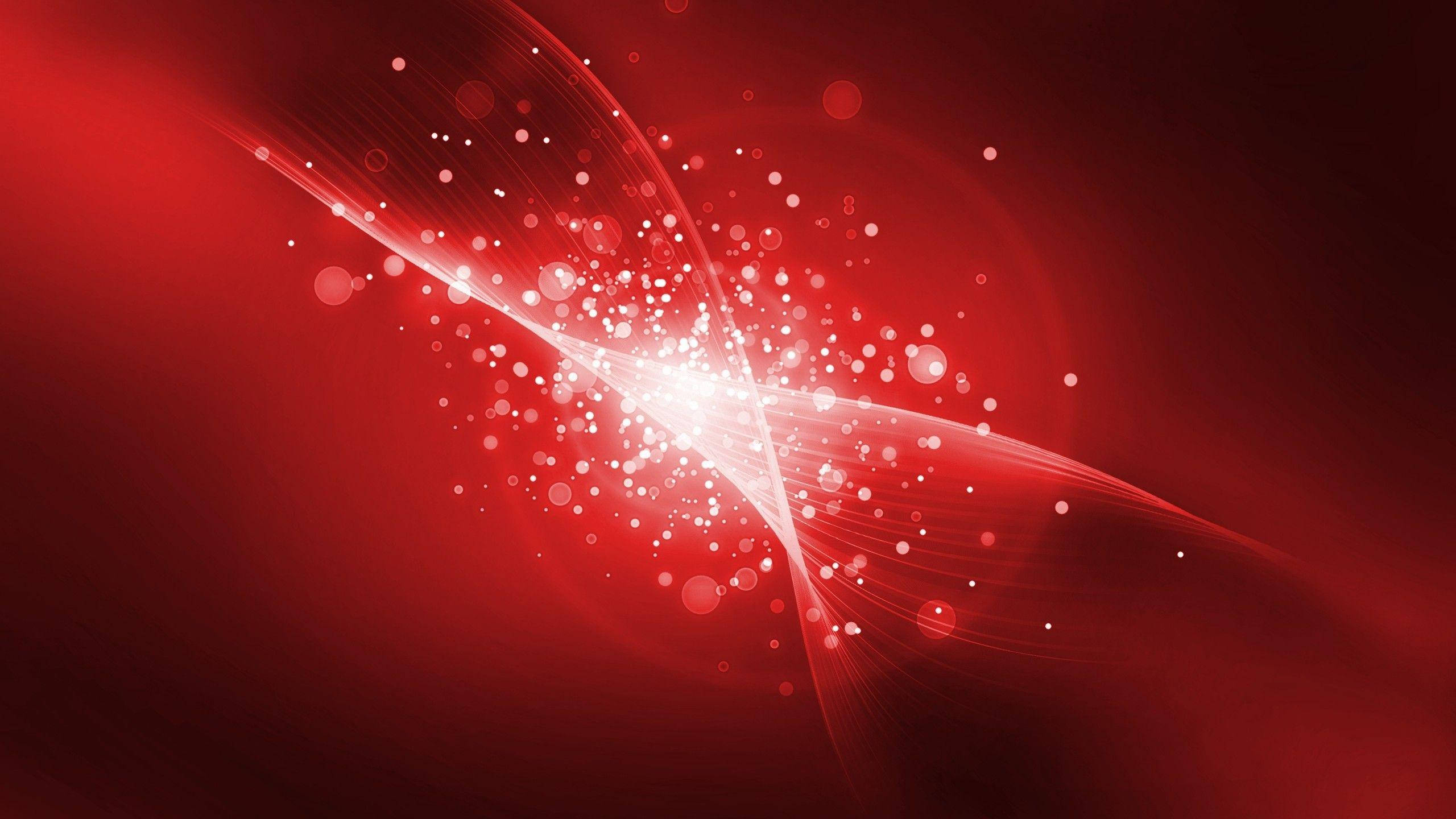 red abstract, glowing white particles, flowing light streaks, 2K Desktop Wallpaper