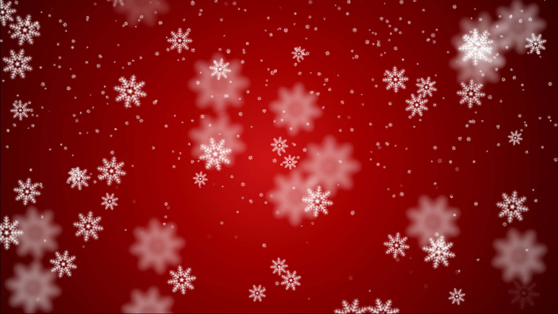 red aesthetic Christmas, white snowflakes, rich red gradient background, Full HD Desktop Wallpaper