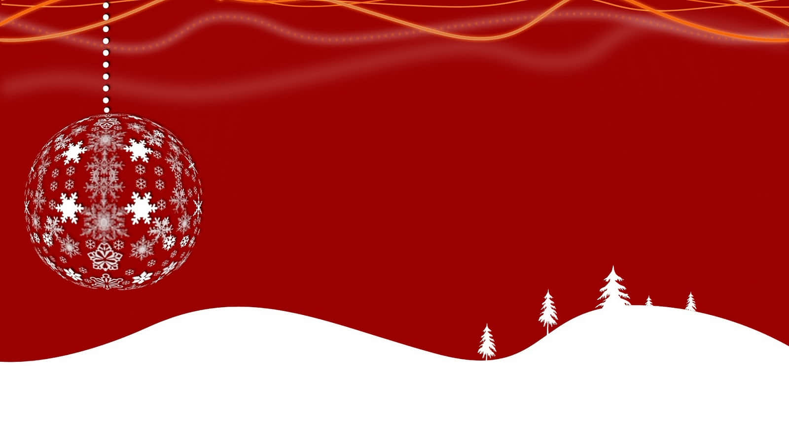Red Aesthetic Christmas, festive red background, hanging snowflake ornament, HD Desktop Wallpaper