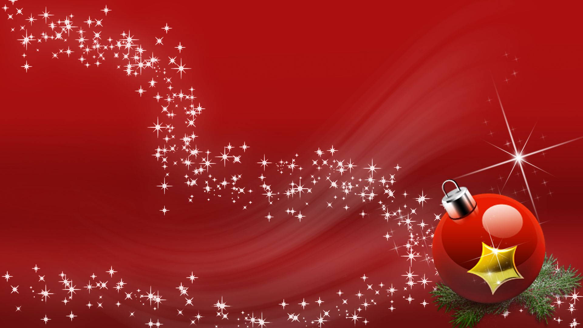 Dazzling Christmas Background, red background, sparkling white stars, Full HD Desktop Wallpaper