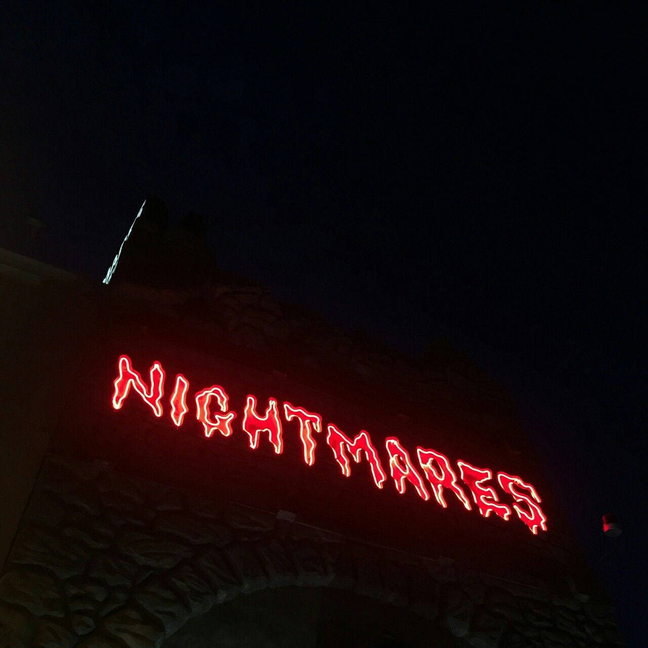 Red Aesthetic Neon, nightmares, glowing red neon sign, HD Desktop Wallpaper
