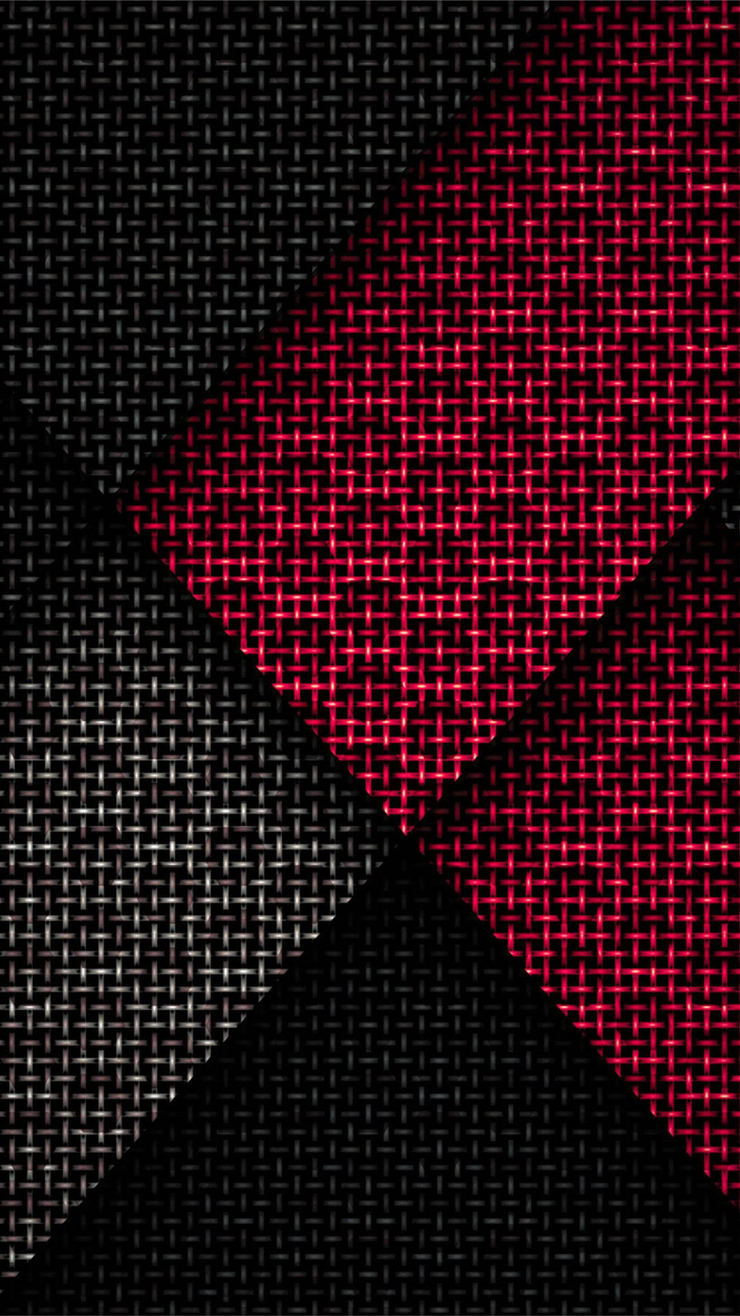 Red And Black iPhone, diagonal red and black woven textures, high-contrast modern abstract design, Full HD Phone Wallpaper