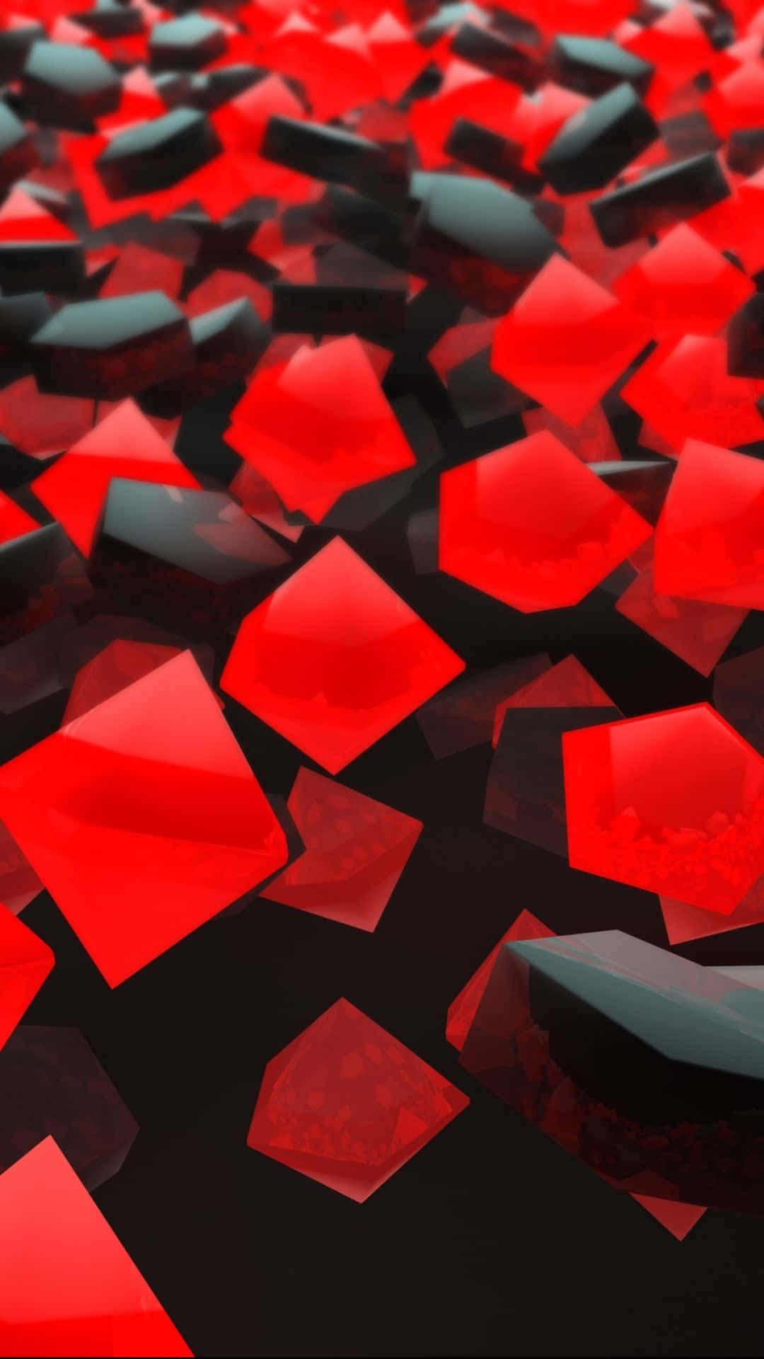Black And Red Cool Design iPhone, vibrant red, translucent geometric blocks, Full HD Phone Wallpaper