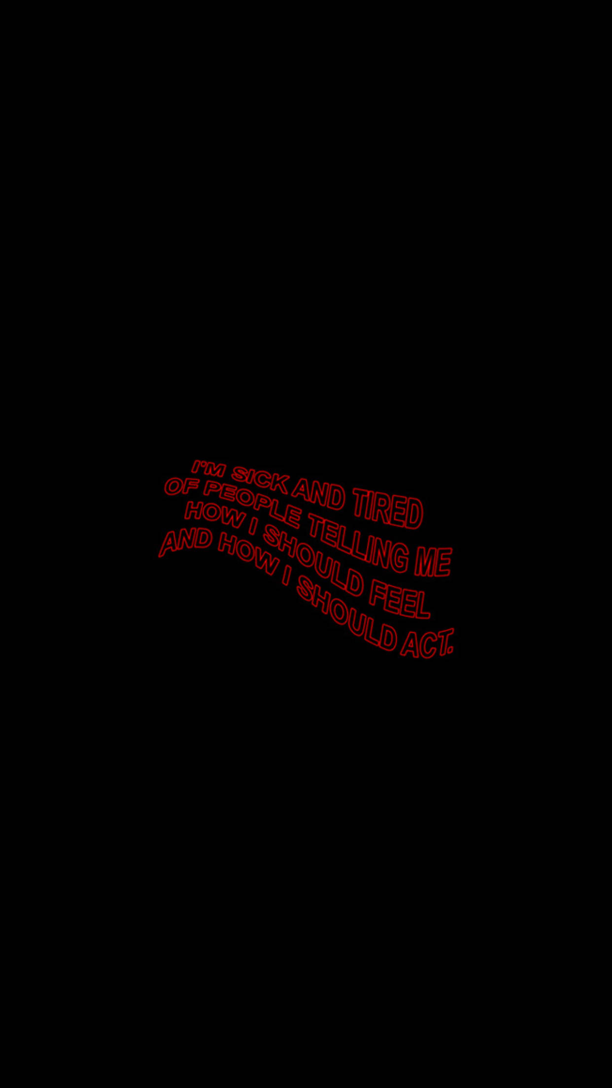 red text, black background, dark grunge aesthetic, Full HD Phone Wallpaper