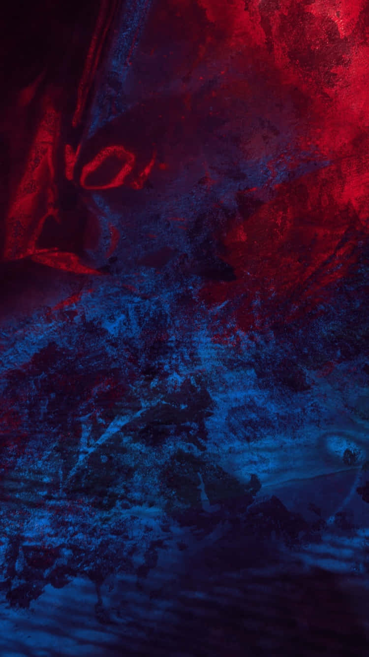 Red and Blue iPhone, swirling red and blue paint, textured brushstrokes, HD Phone Wallpaper