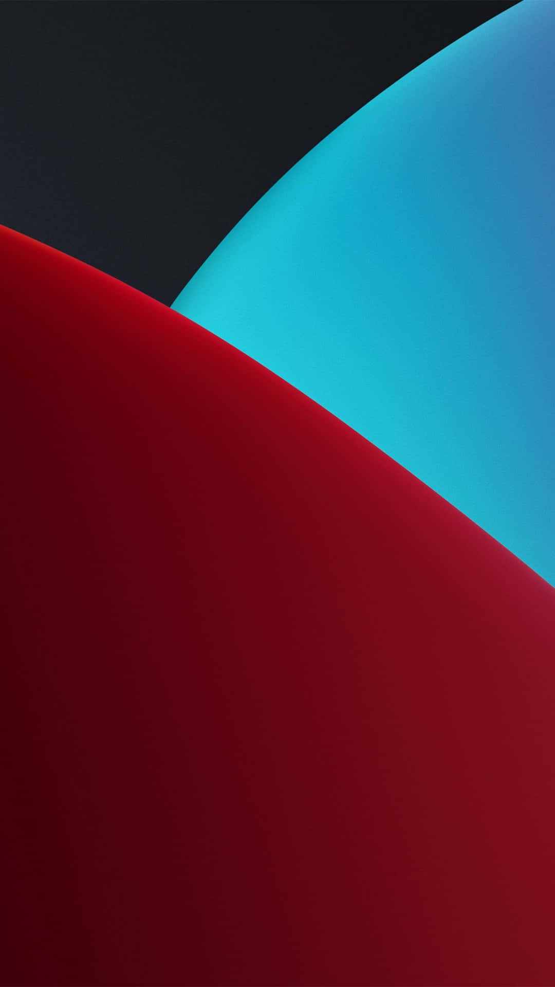 red and blue iPhone, vibrant red, cyan, Full HD Phone Wallpaper