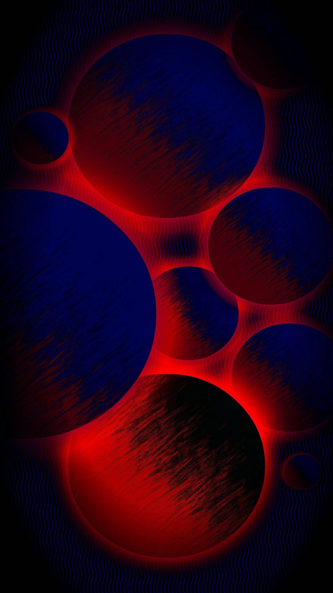 Red And Blue Spheres, vibrant red, deep blue, Full HD Phone Wallpaper