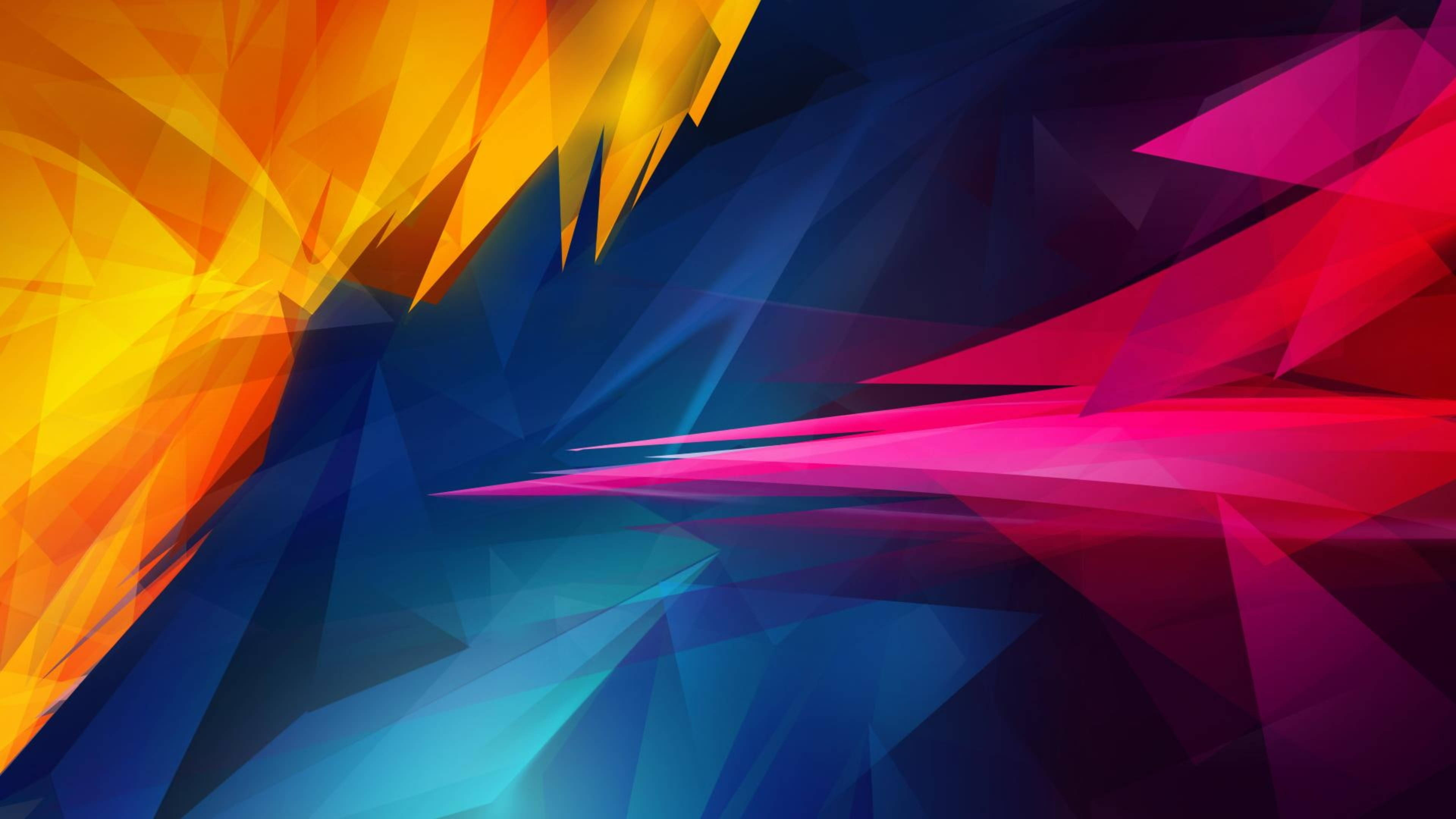 Red And Blue, fiery orange, yellow, 4K Desktop Wallpaper