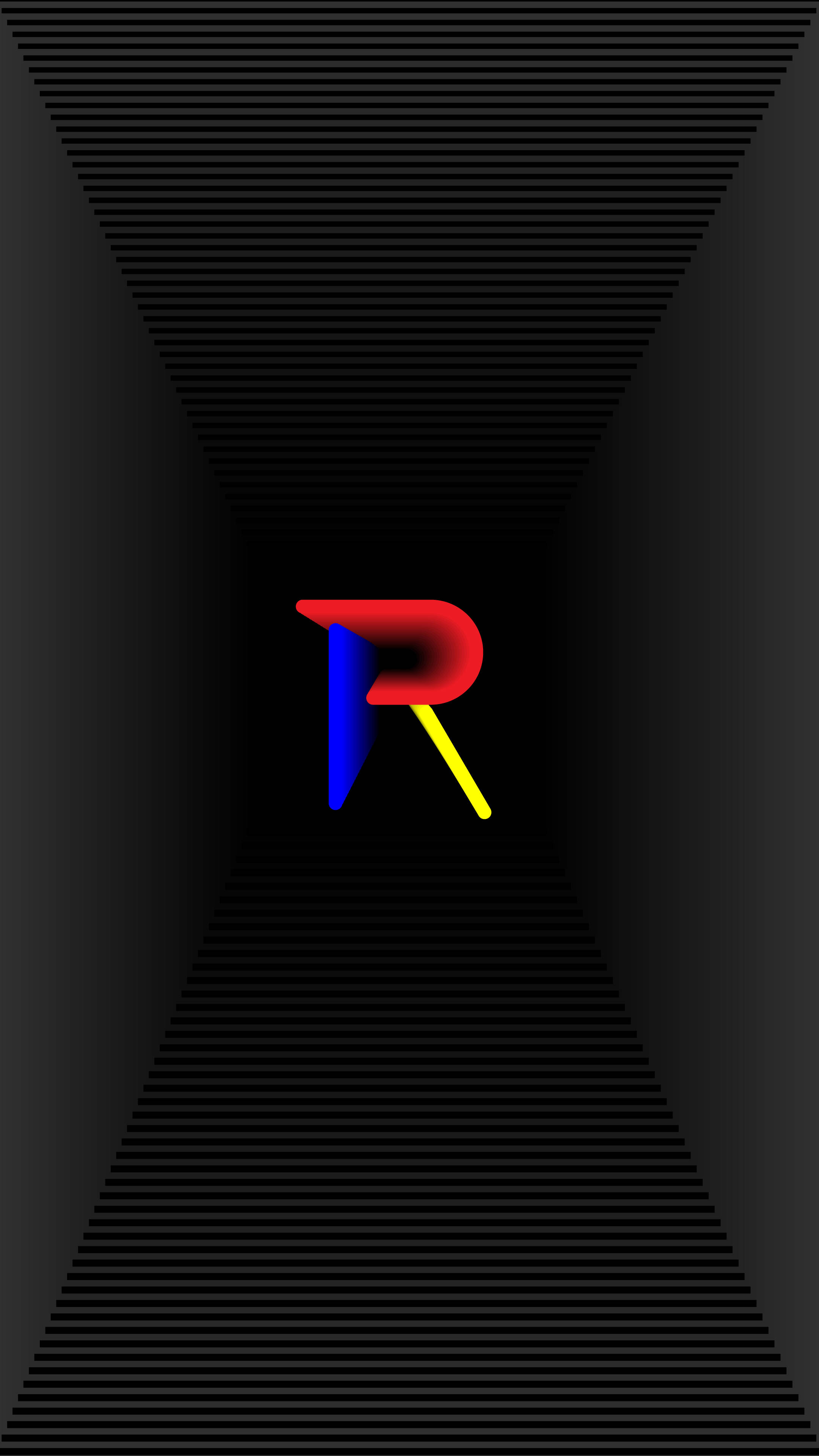 R letter, red, blue, 4K Phone Wallpaper