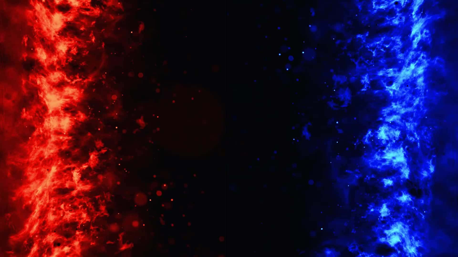 Red And Blue, Bright Red and Blue Flames, Cosmic Nebulae, Full HD Desktop Wallpaper