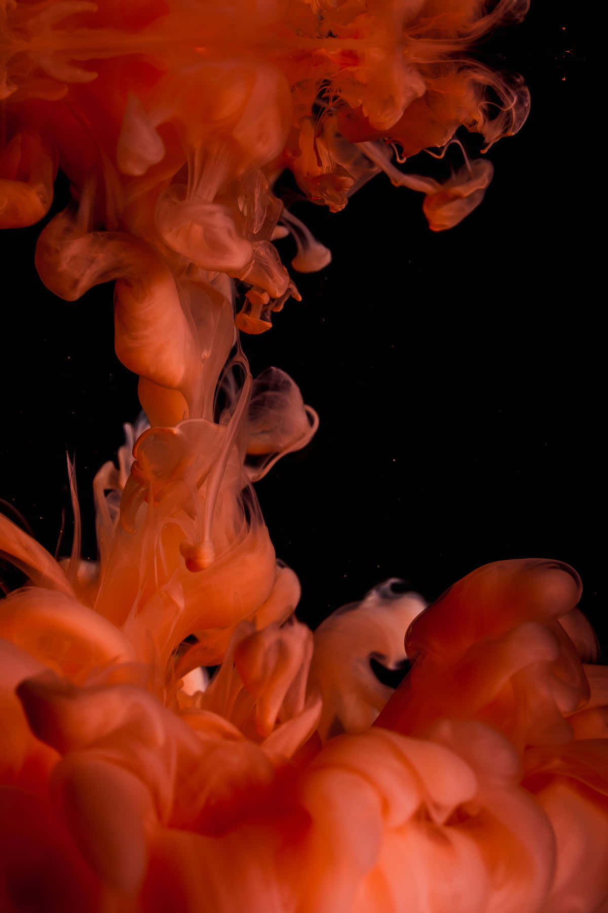 Red And Orange, orange ink, black background, HD Phone Wallpaper