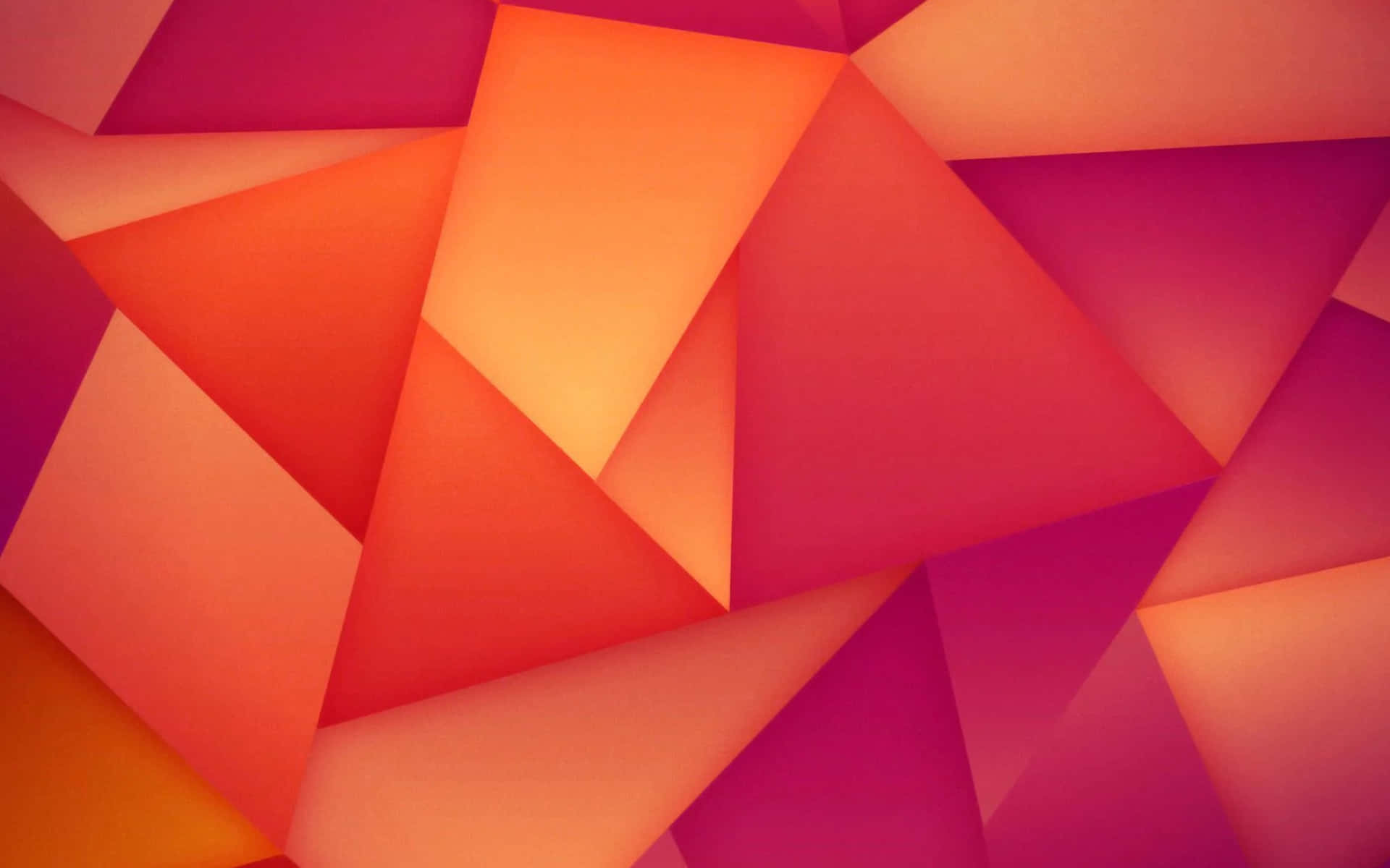 Vibrant Red and Orange Sunset, overlapping triangles, warm orange pink, Full HD Desktop Wallpaper