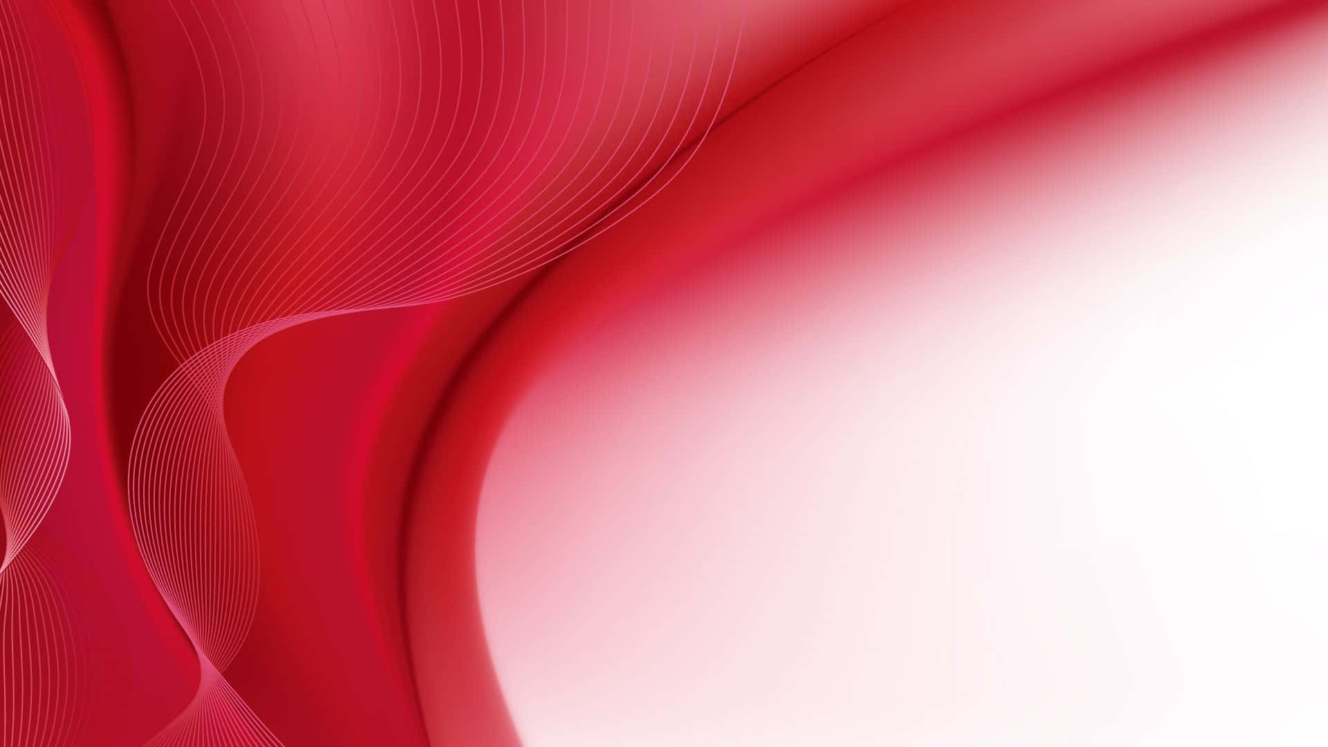 red and white aesthetic, vibrant red abstract waves, soft white gradient background, Full HD Desktop Wallpaper