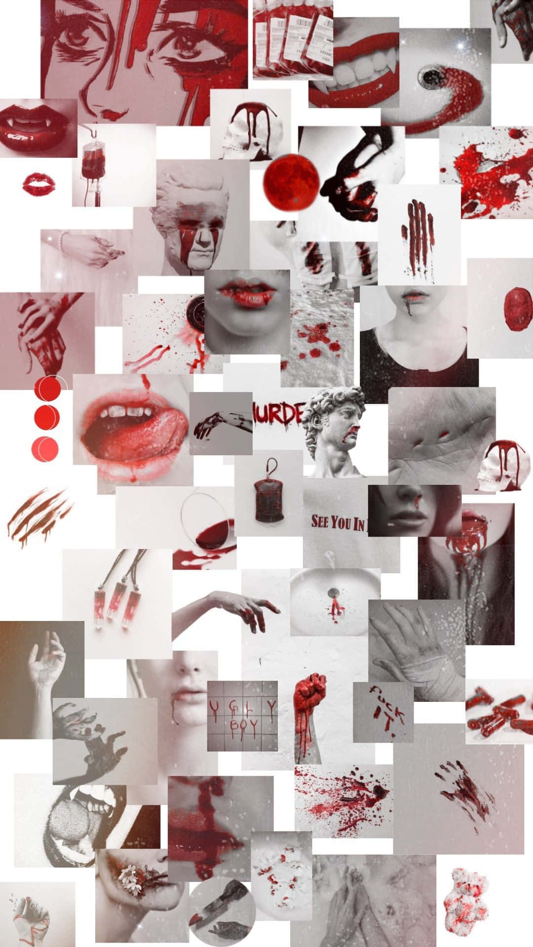 red and white aesthetic, vibrant and modern red and white aesthetic pattern, red blood splatters, Full HD Phone Wallpaper