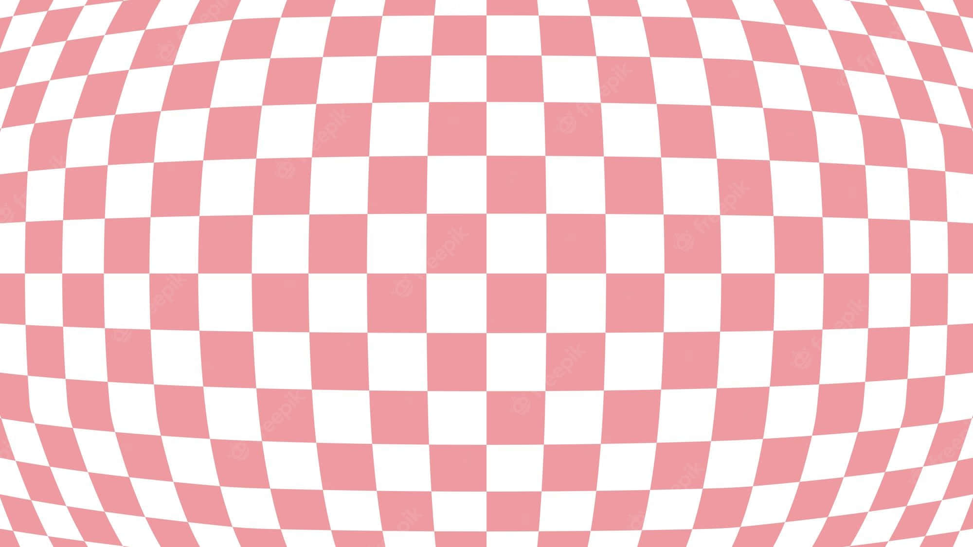 red and white aesthetic, pink and white checkerboard pattern, spherical illusion effect, Full HD Desktop Wallpaper