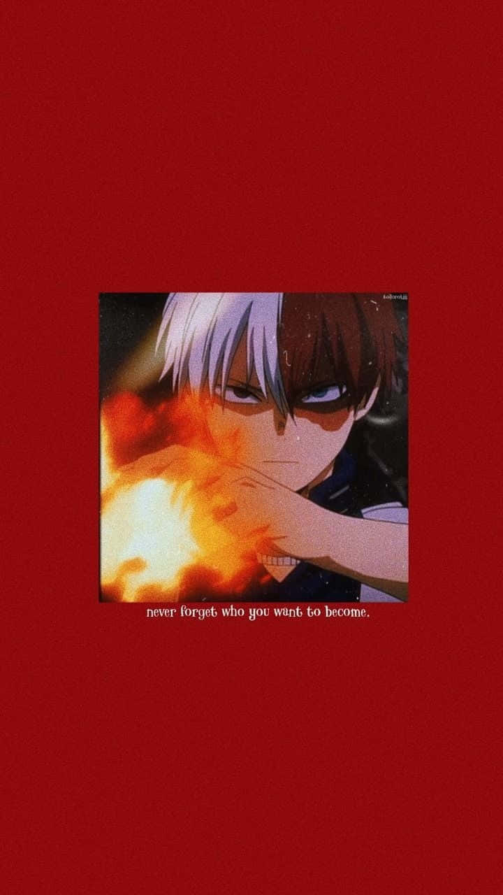 Red Anime Aesthetic, anime character, white and brown hair, HD Phone Wallpaper