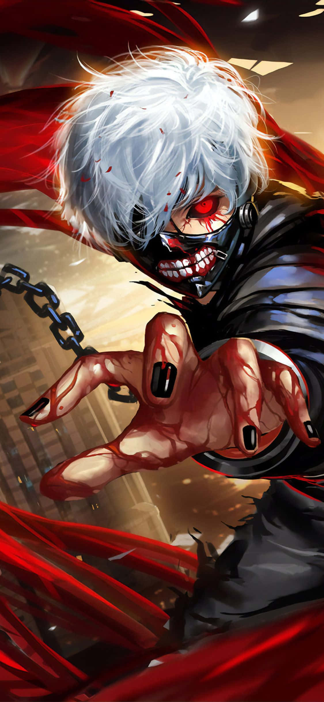 iPhone 11, red anime, red hair, Full HD Phone Wallpaper