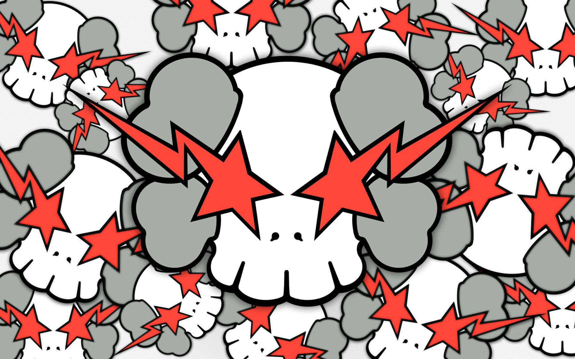 Red Bape, red star eyes, gray smoke, Full HD Desktop Wallpaper