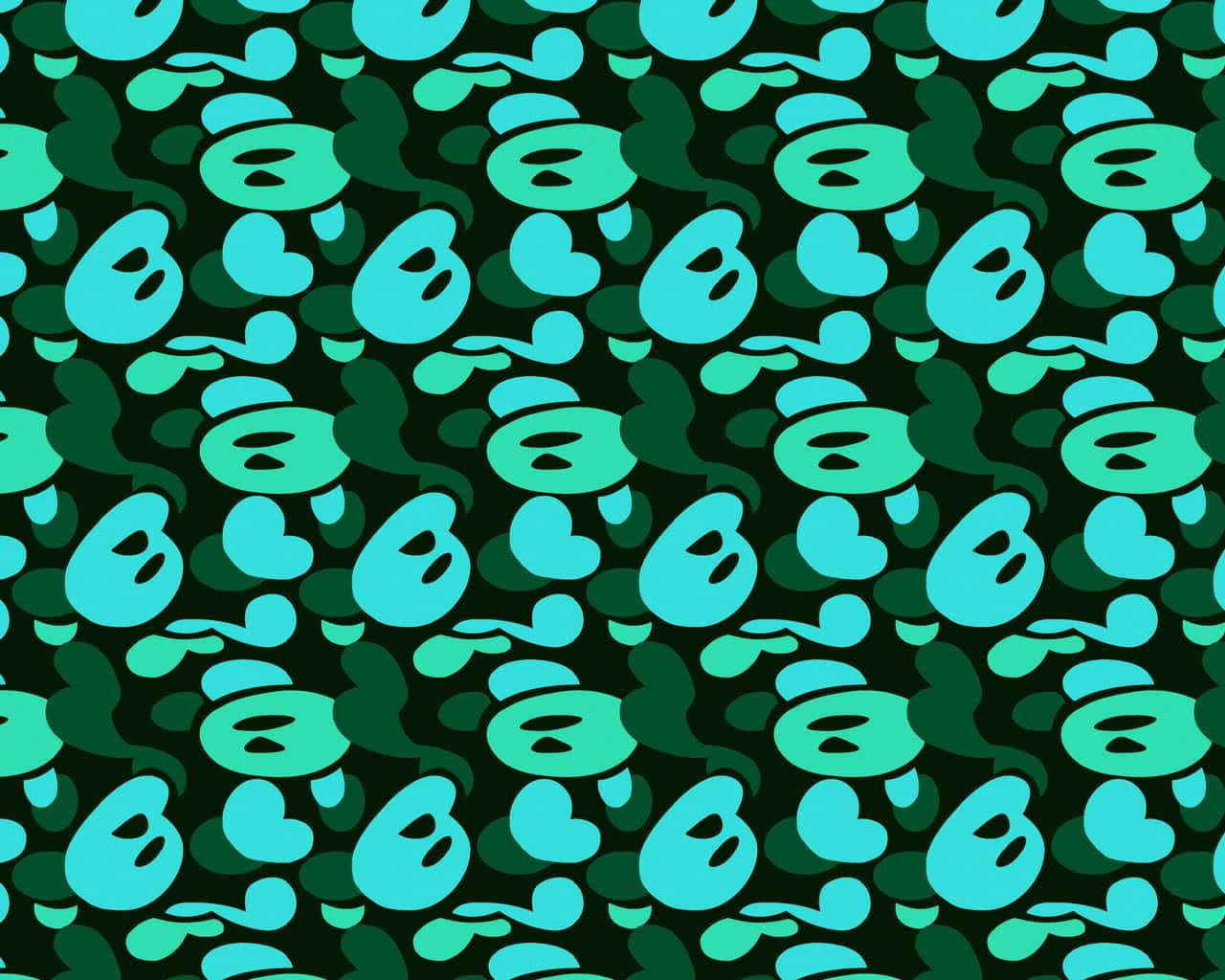 Red Bape, teal, green, HD Desktop Wallpaper