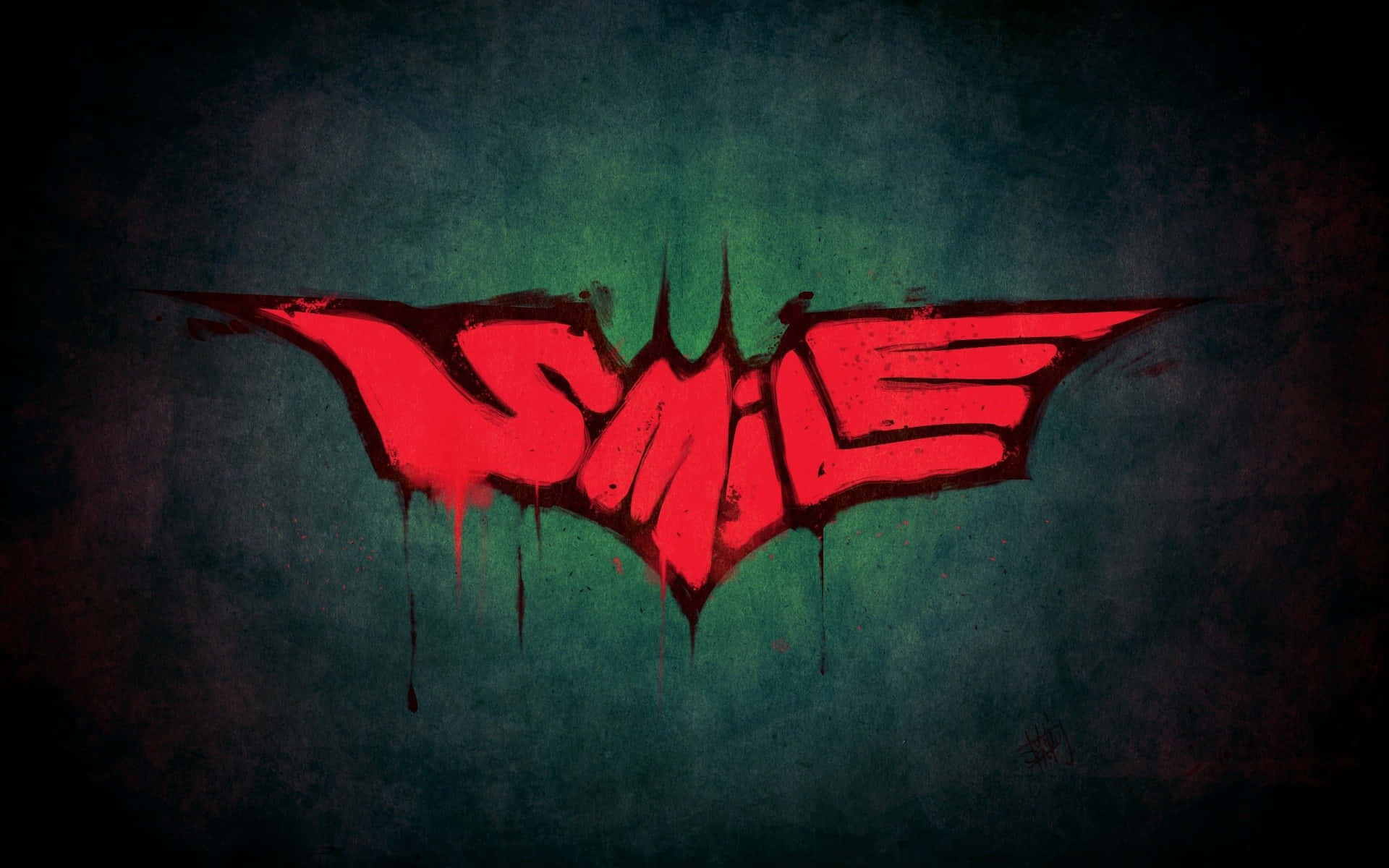 Red Batman Logo, bat symbol, SMILE, Full HD Desktop Wallpaper