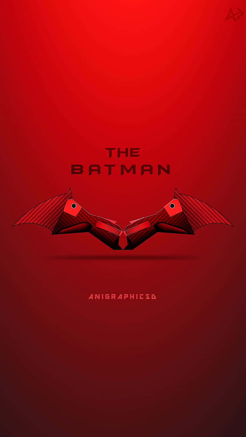 Red Batman Logo, black background, minimalist red bat logo, HD Phone Wallpaper