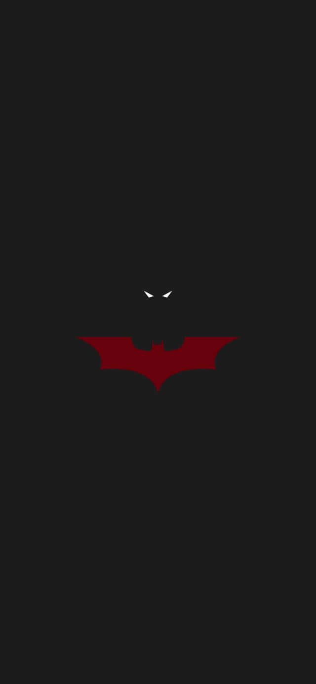 Red Batman Logo, bat symbol, glowing white eyes, HD Phone Wallpaper