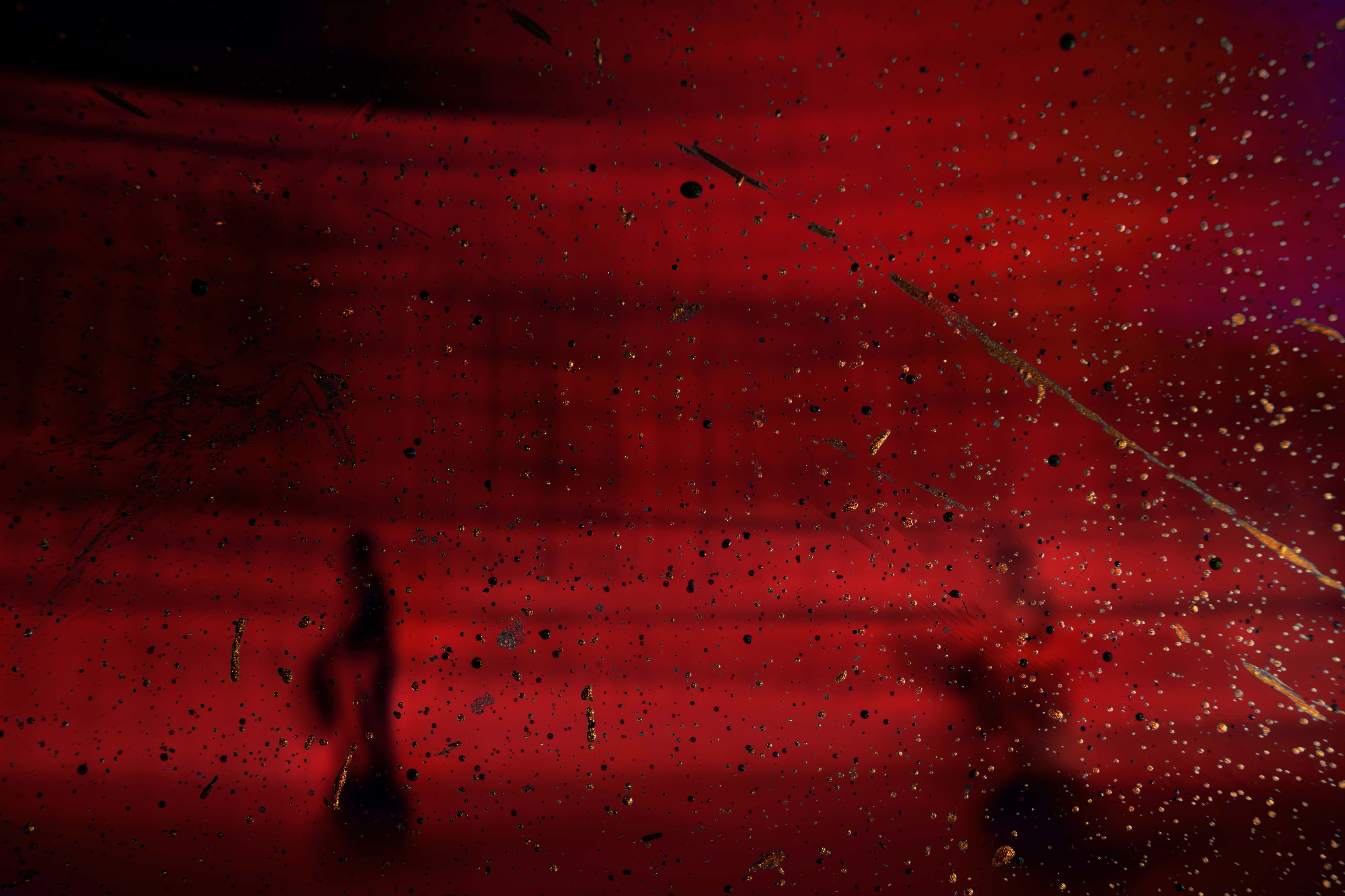 vital blood cells, vibrant red haze, dark particles, 5K Desktop Wallpaper