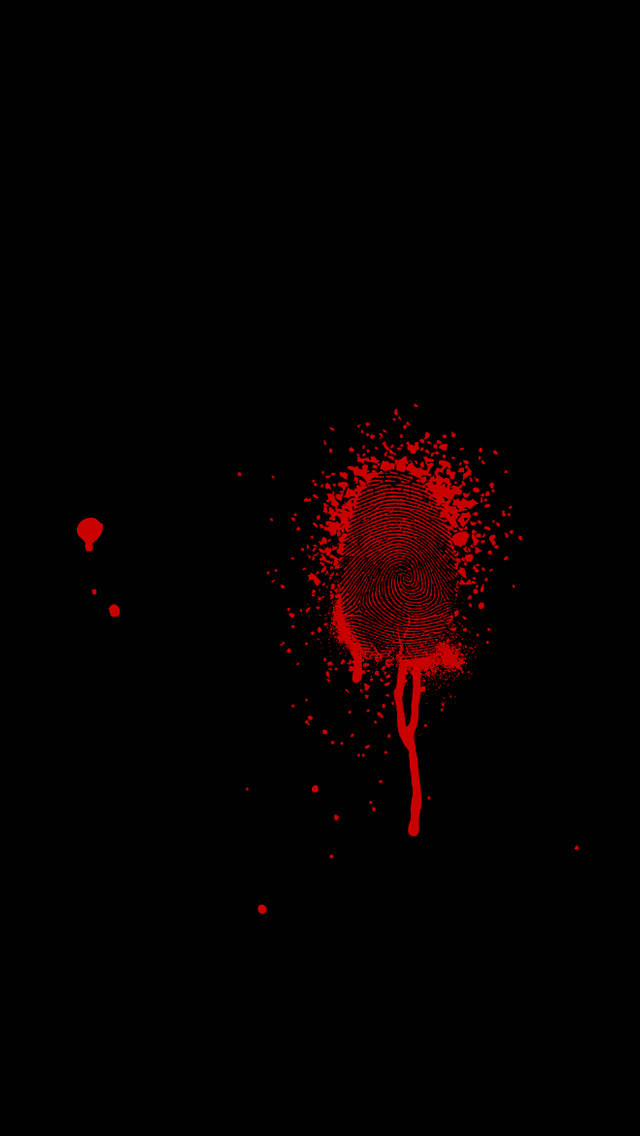 healthy human blood cells, stark red fingerprint splatter, pure black background, SD Phone Wallpaper