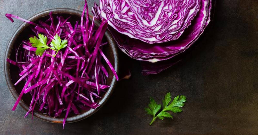 organic red cabbage, vegetable coleslaw strips, vibrant purple shredded cabbage, SD Desktop Wallpaper