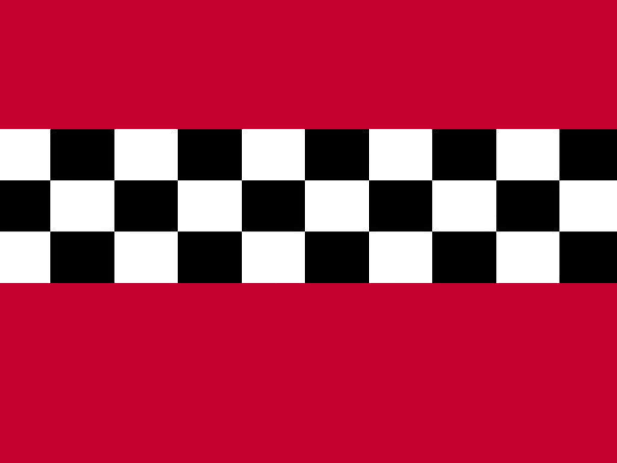 red checkered, black and white checkered racing stripe, bold red background, Full HD Desktop Wallpaper
