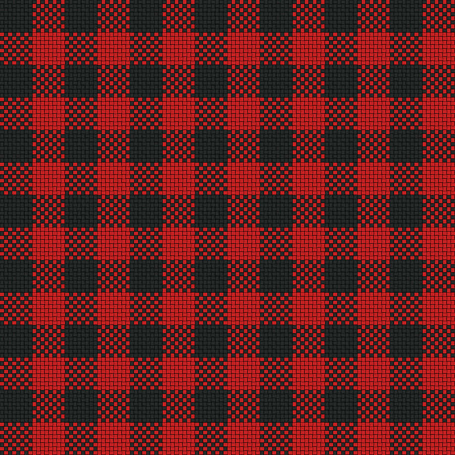 red and black plaid pattern, pixelated texture, repeating grid, SD Desktop Wallpaper