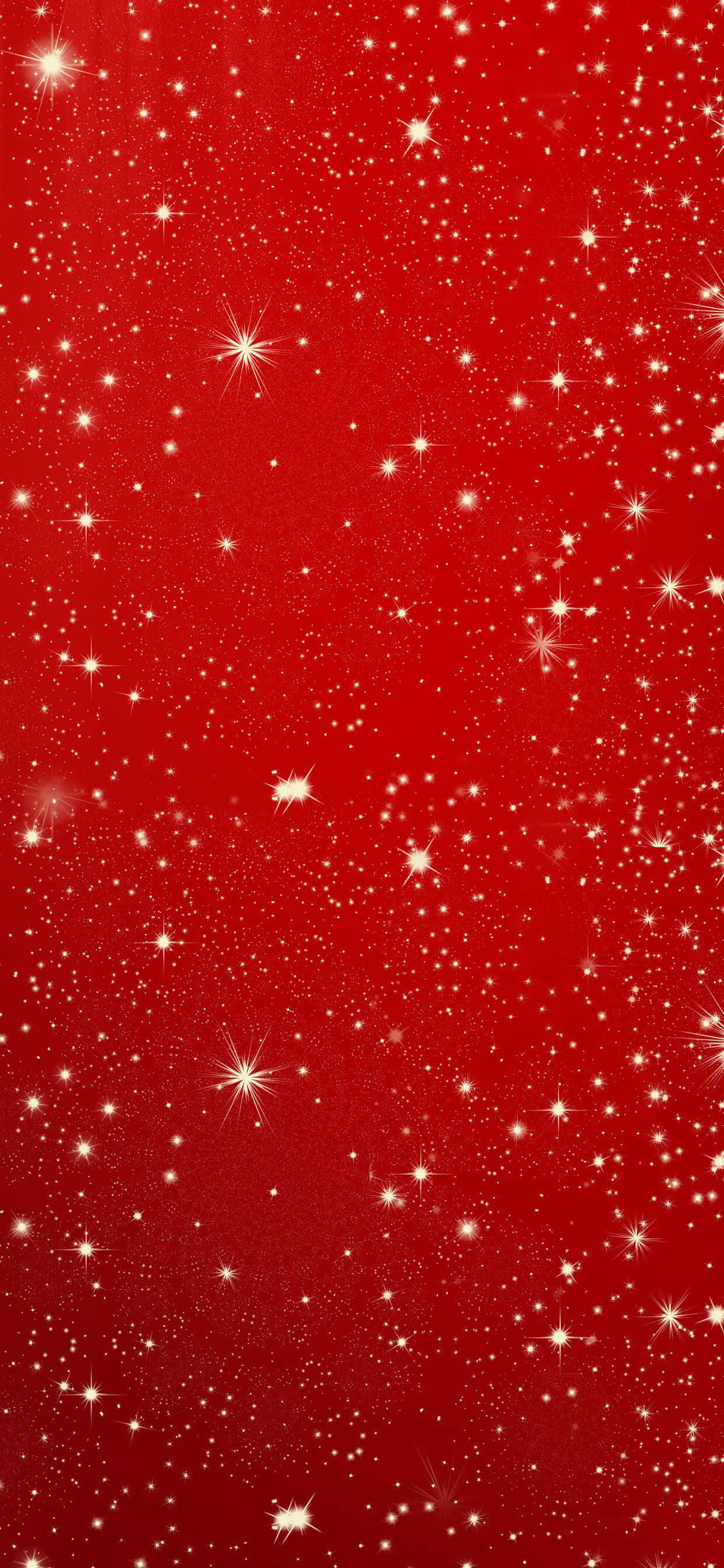 Red Christmas iPhone, vibrant red, sparkling white stars, 2K Phone Wallpaper