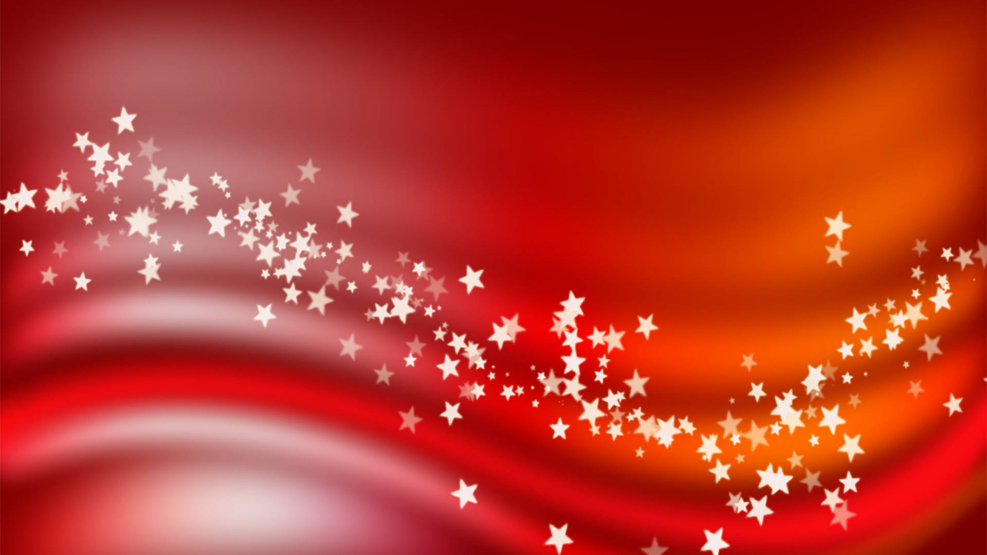 red christmas background, red and orange fabric, sparkling white stars, Full HD Desktop Wallpaper