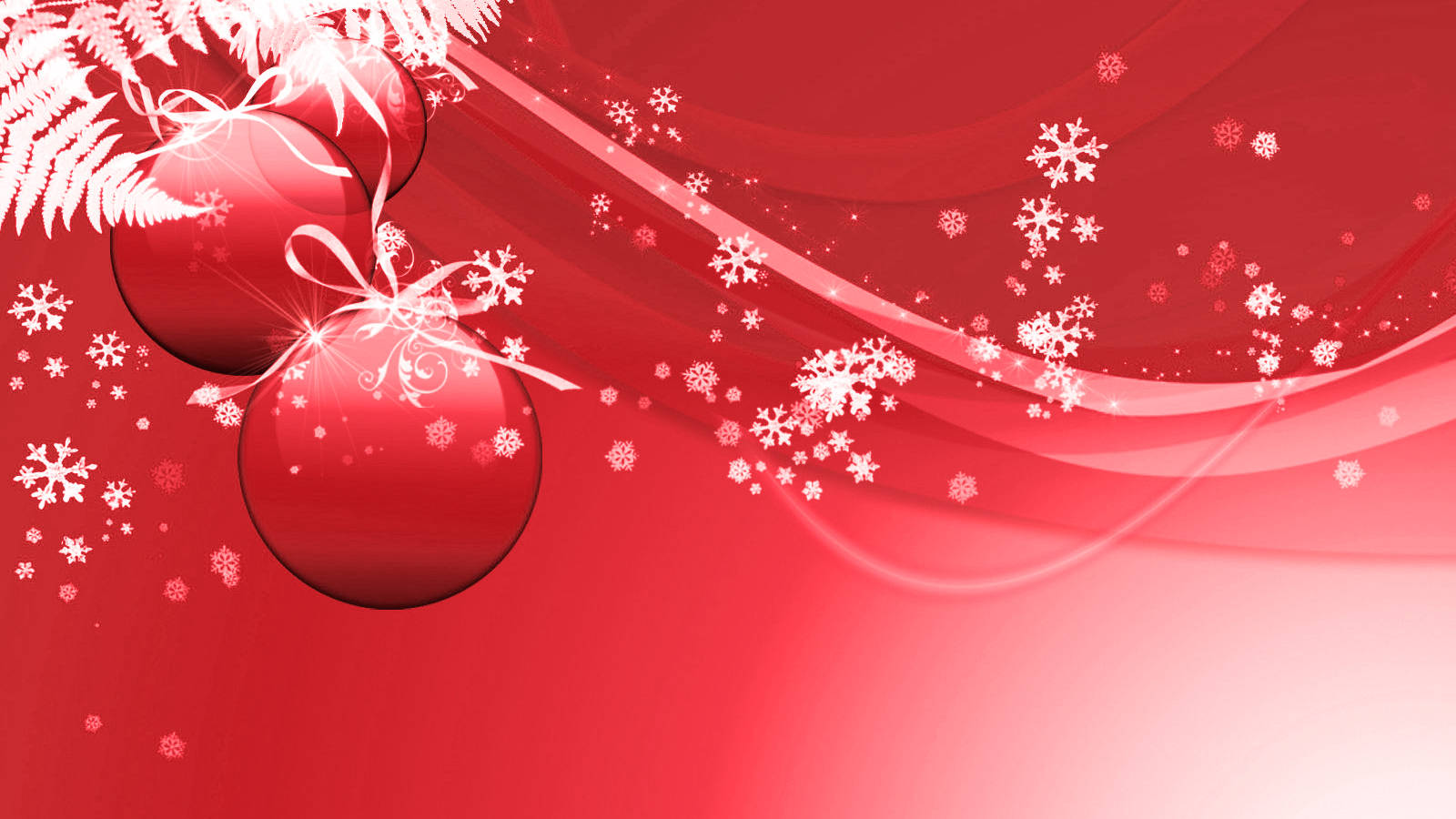 Elegant Red Christmas Background, vibrant red, glossy ornaments, HD Desktop Wallpaper