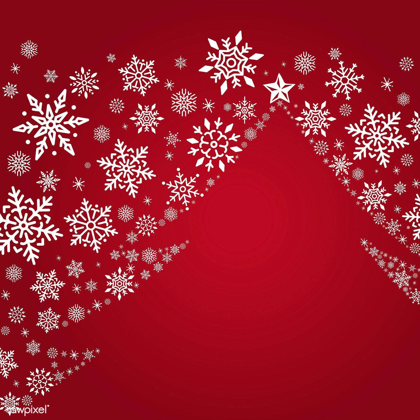 snowflakes, stars, red Christmas background, HD Desktop Wallpaper