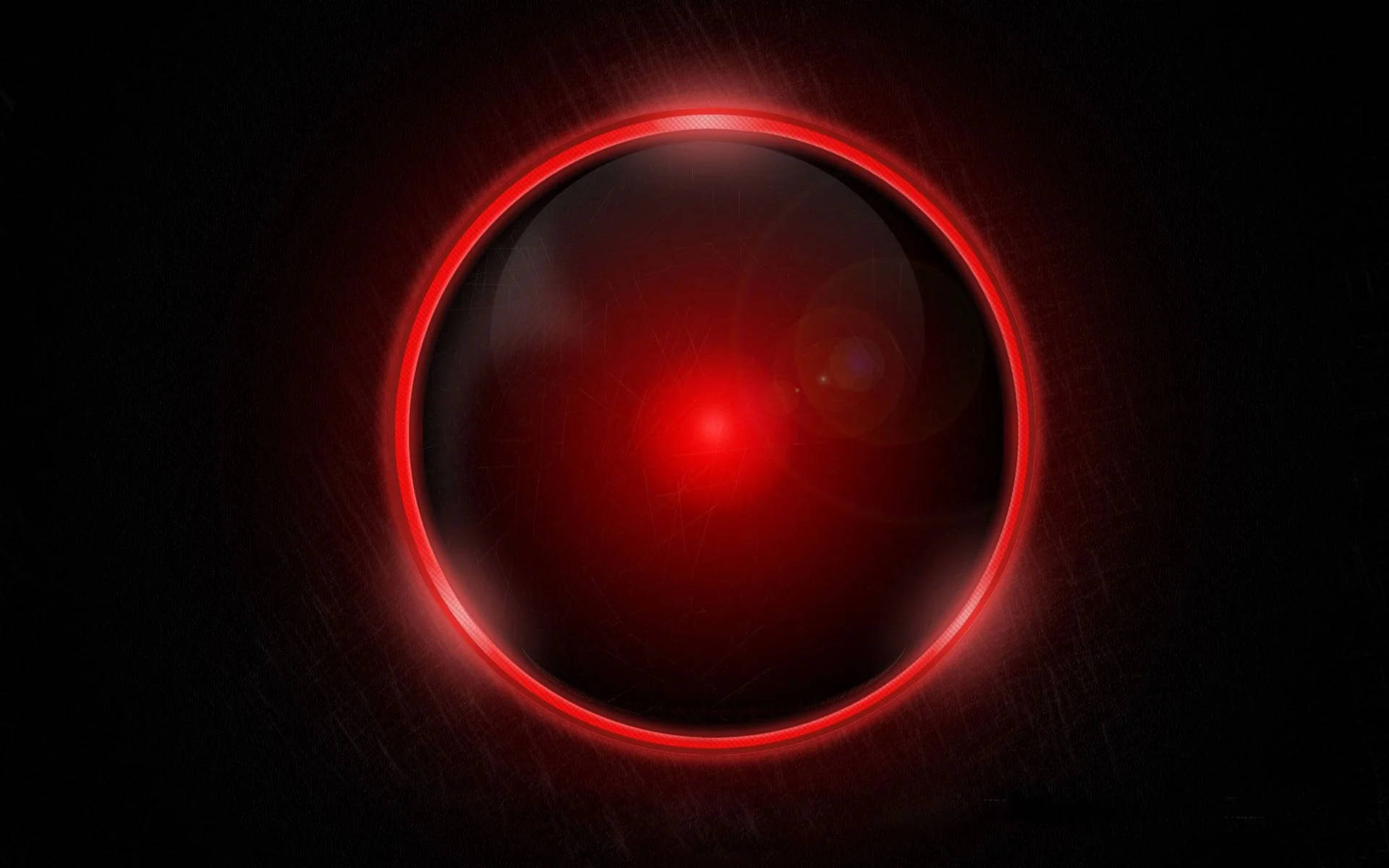 Red Circle, glowing red circular lens flare, dark textured background, Full HD Desktop Wallpaper