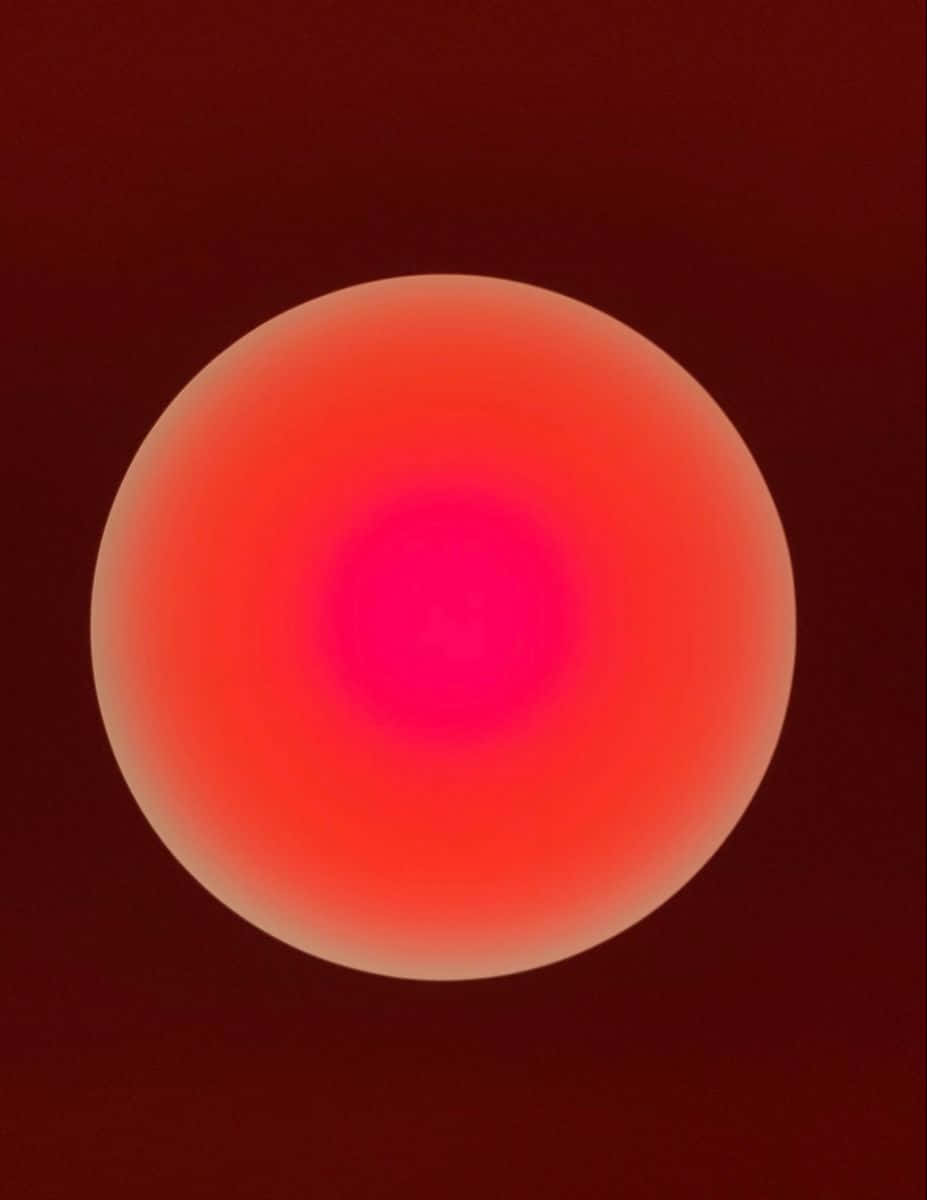 Red Circle, glowing red sphere, gradient hues, SD Phone Wallpaper