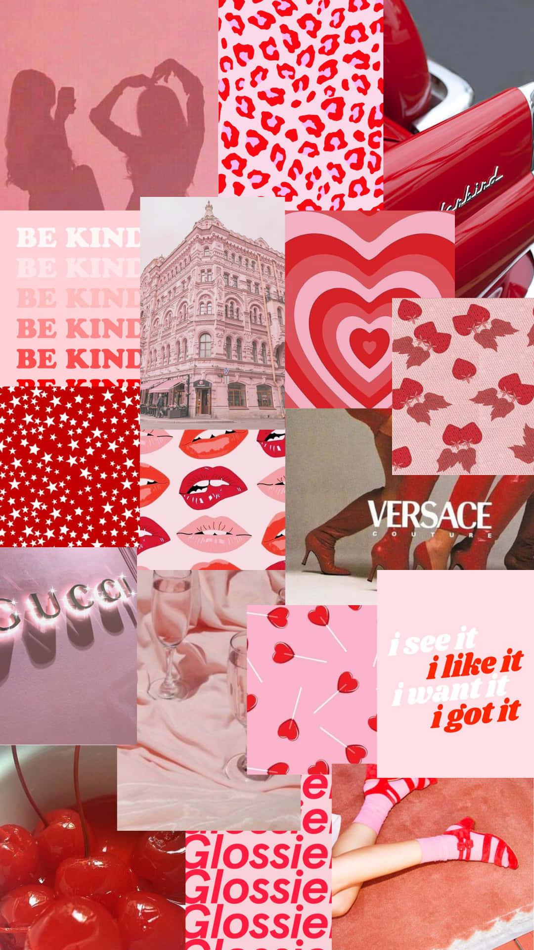 Valentine's Day, red, pink, Full HD Phone Wallpaper