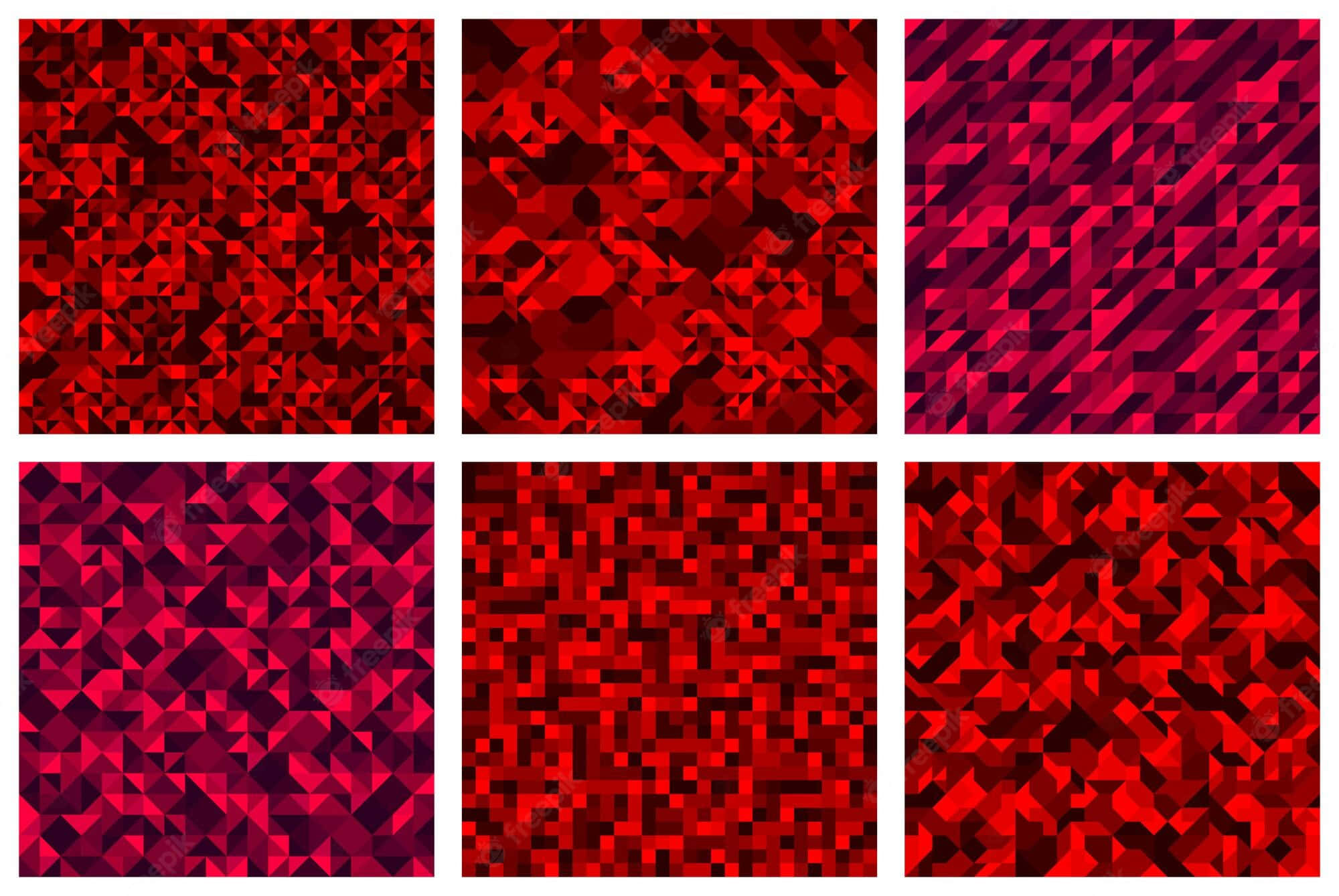 red blocks, abstract geometric patterns, shades of red, Full HD Desktop Wallpaper