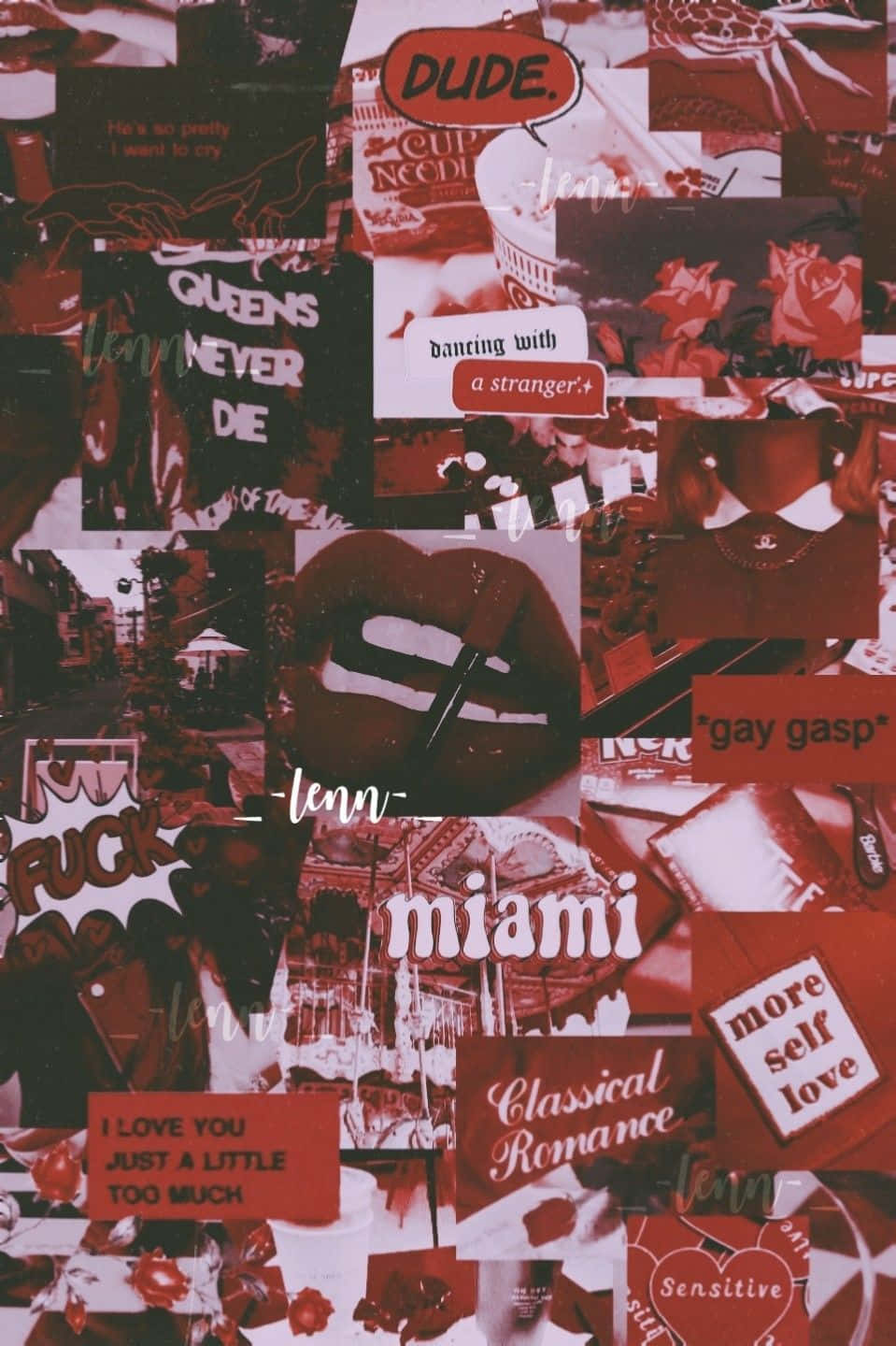 Red Collage, vibrant red-toned, pop culture quotes, HD Phone Wallpaper