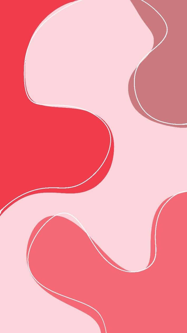 soft coral pink, crisp white lines, modern minimalist composition, SD Phone Wallpaper